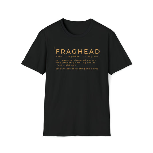 Fraghead Gold Letter Unisex Softstyle T-Shirt