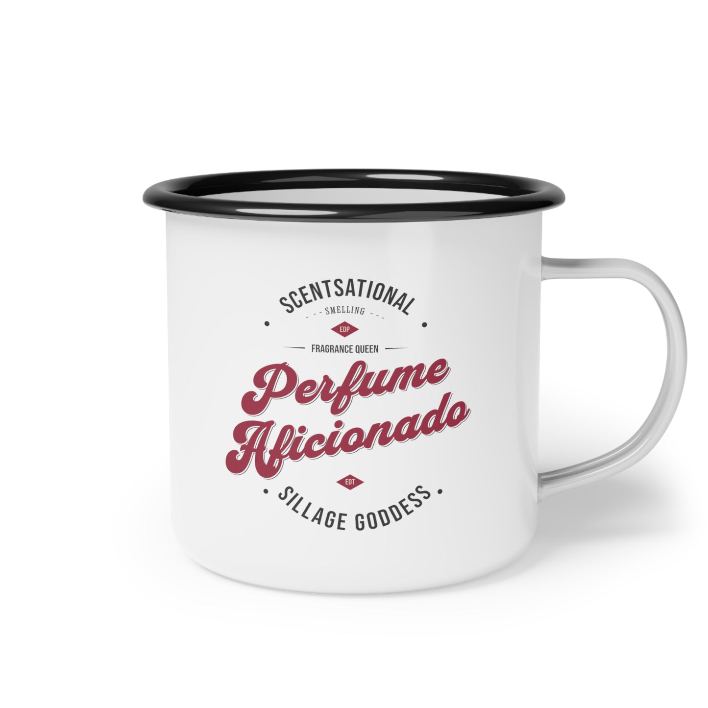 Perfume Aficionado Enamel Camp Mug, 12oz