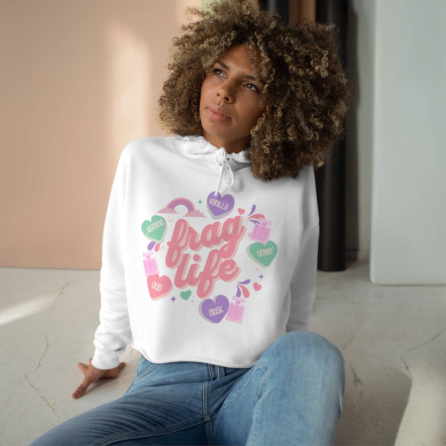 Girlie Frag Life Crop Hooded Sweatshirt